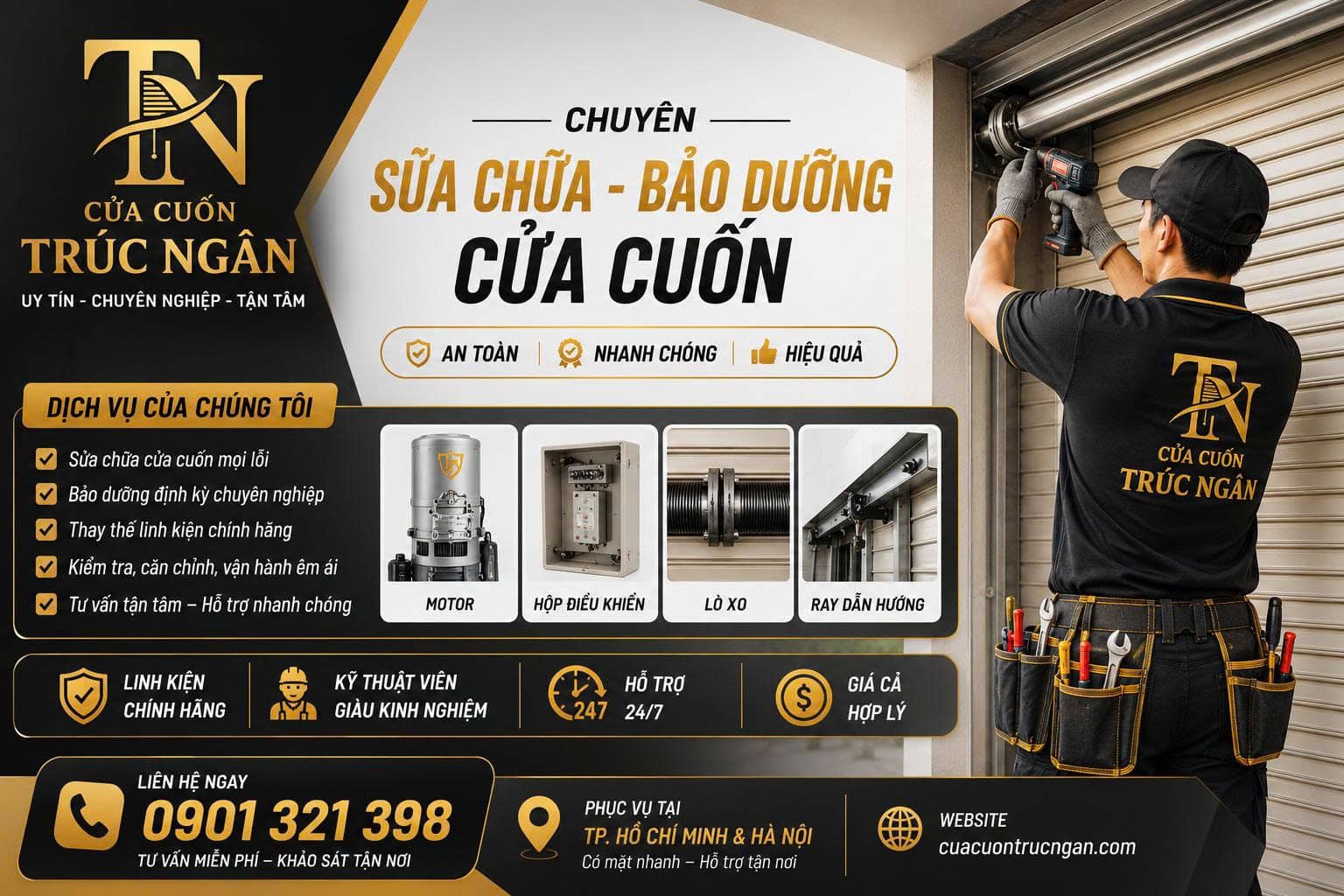 Bảo Dưỡng Cửa Cuốn Chuyên Nghiệp – Hỗ Trợ 24/7 Tại TPHCM & Hà Nội