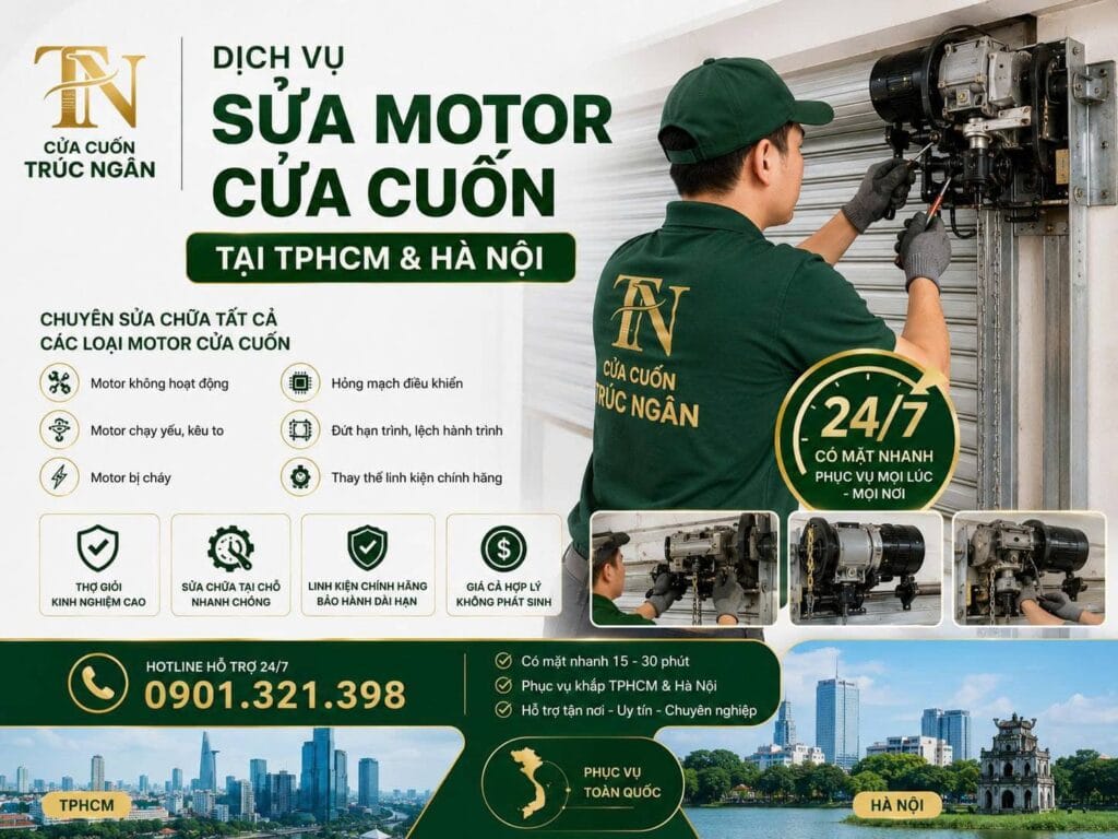 Sửa Motor Cửa Cuốn TP.HCM & Hà Nội | Uy Tín, Giá Rẻ, Thợ Chuyên Nghiệp 11 Sửa Motor Cửa Cuốn TP.HCM & Hà Nội | Uy Tín, Giá Rẻ, Thợ Chuyên Nghiệp