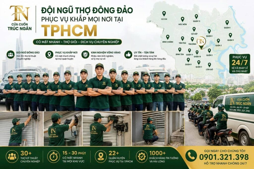 Trang chủ 4 Đội Thợ Sửa Cửa Cuốn Giá Rẻ, Chuyên Nghiệp Tại TPHCM