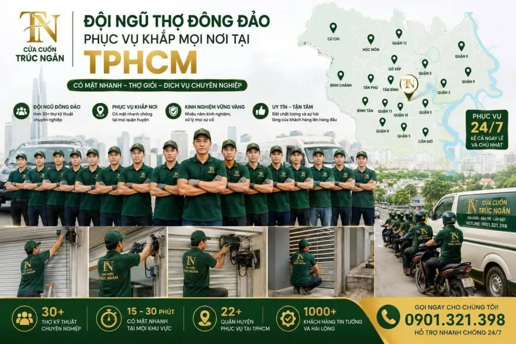 Đội Thợ Sửa Cửa Cuốn Giá Rẻ, Chuyên Nghiệp Tại TPHCM